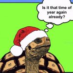 tortoise with Santa hat