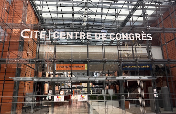 The conference centre in Lyon, for a conference covering subjects including Large Language Models