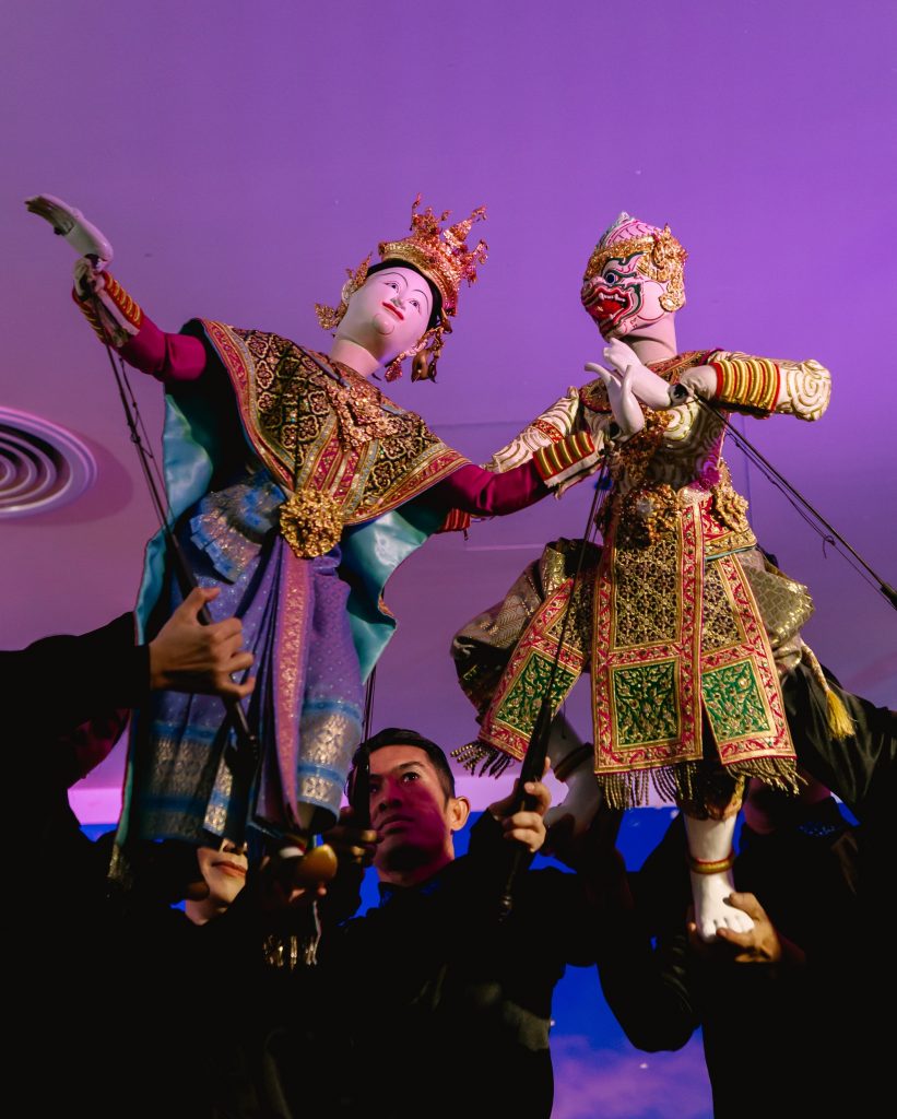 Traditional Thai puppets at the welcome reception