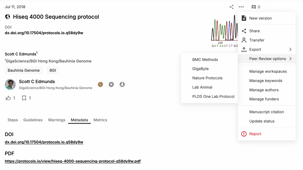 peer-reviewed protocol options