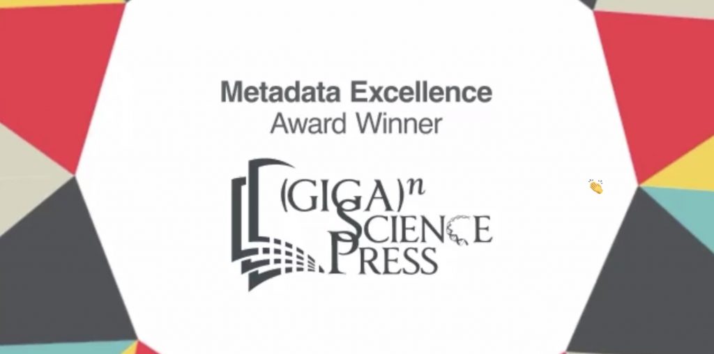 Crossref Metadata Award winner banner